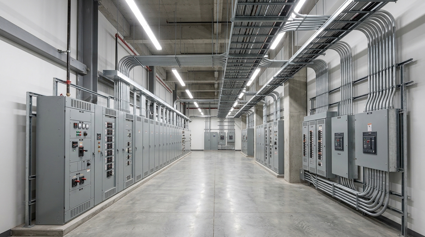 Salle de panneaux électriques commerciale